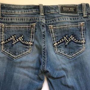 Miss Me Denim Jeans Easy Straight Bling Women’s 29